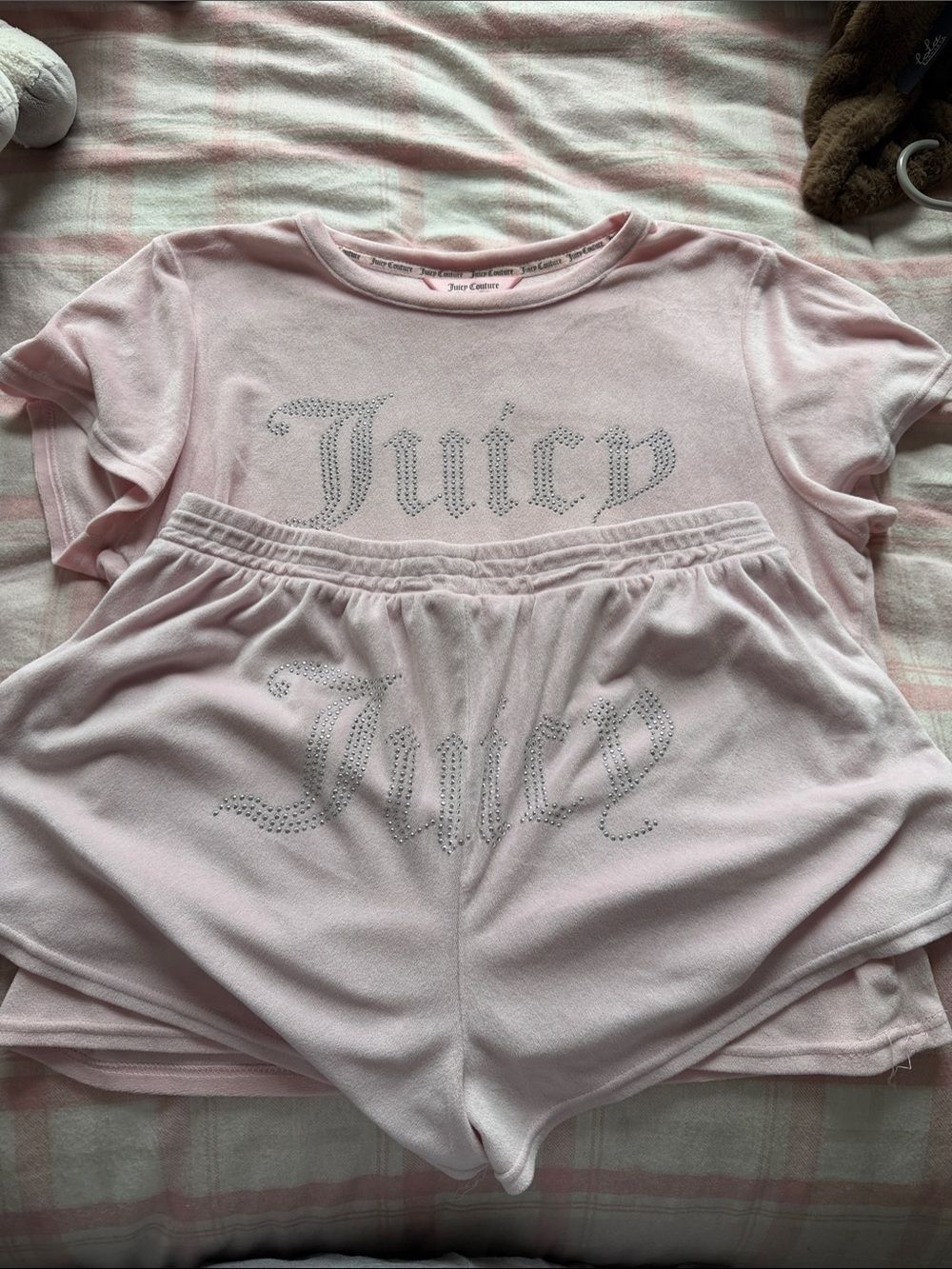 Juicy Couture Light Pink Rhinestone Logo Lounge Set